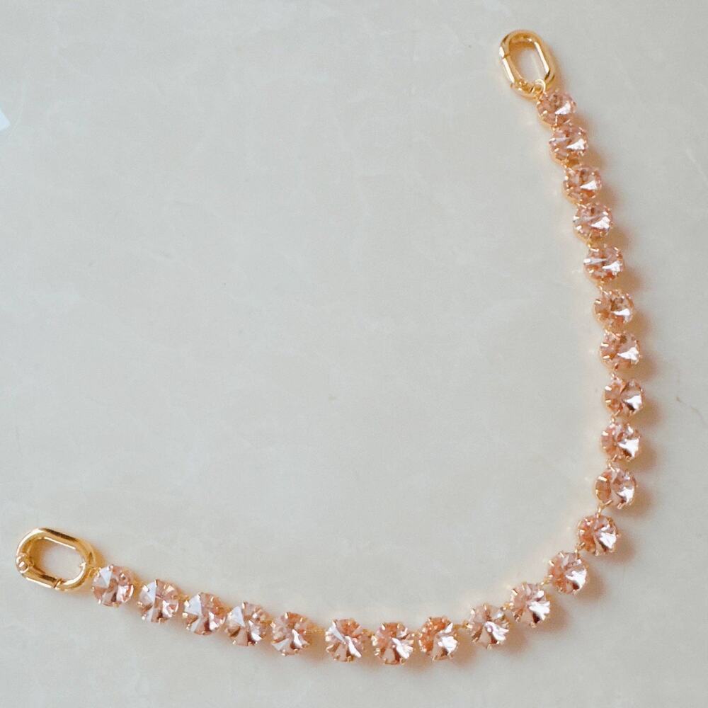 18K Gold Plated Brass Jewel Chain Bag Charm